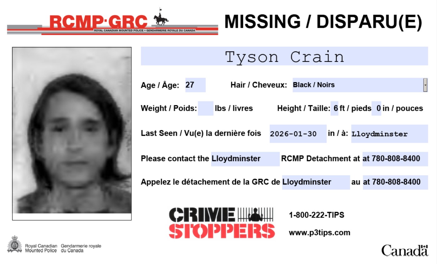 Tyson Crain missing person poster