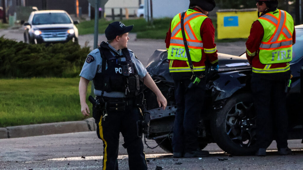 Collision 62 Ave. Lloydminster RCMP Fire Rescue 2