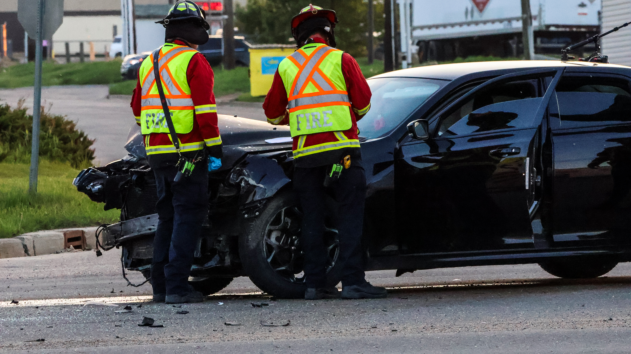Collision 62 Ave. Lloydminster RCMP Fire Rescue