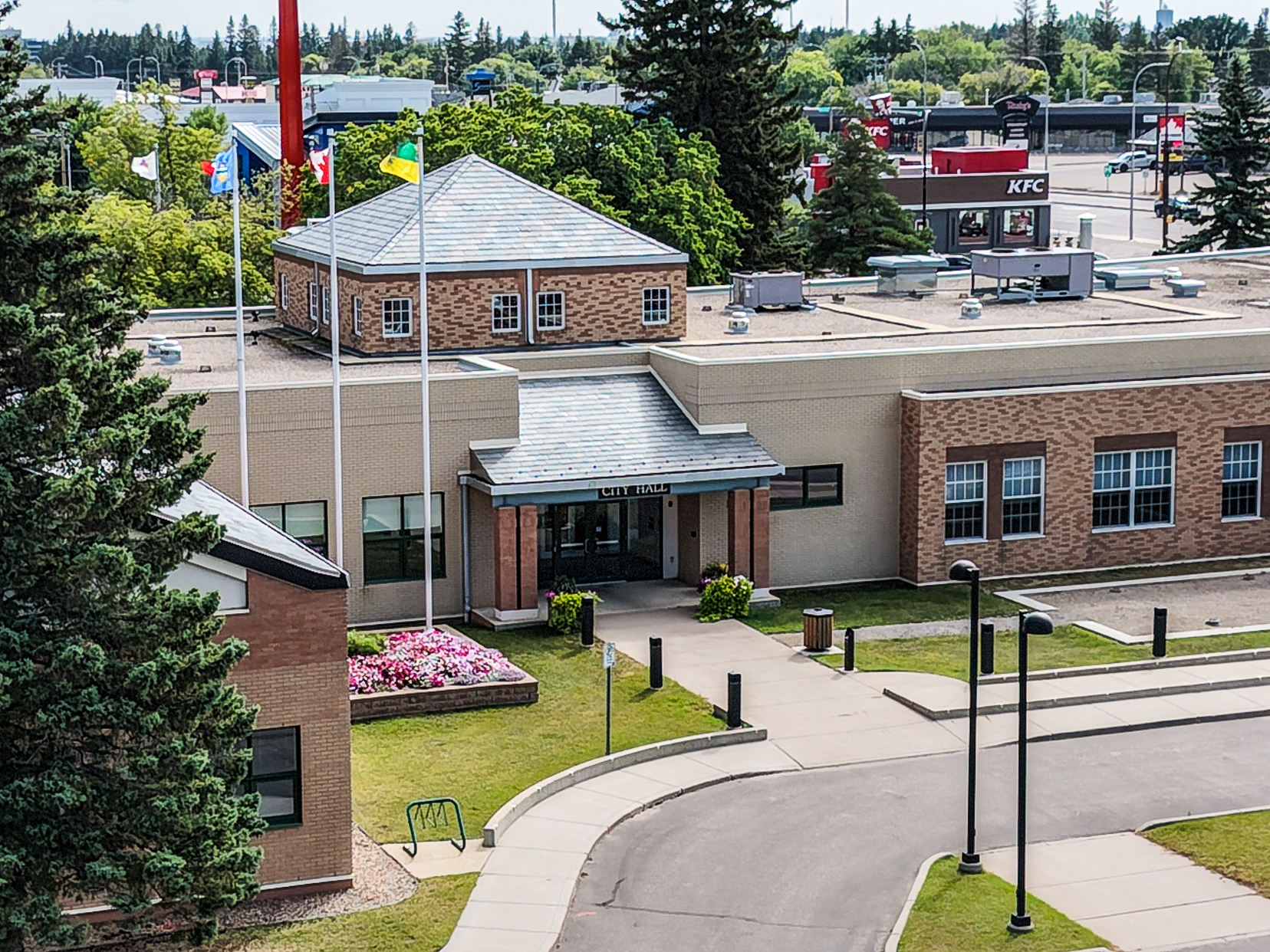 Lloydminster City Hall during summer 2026.