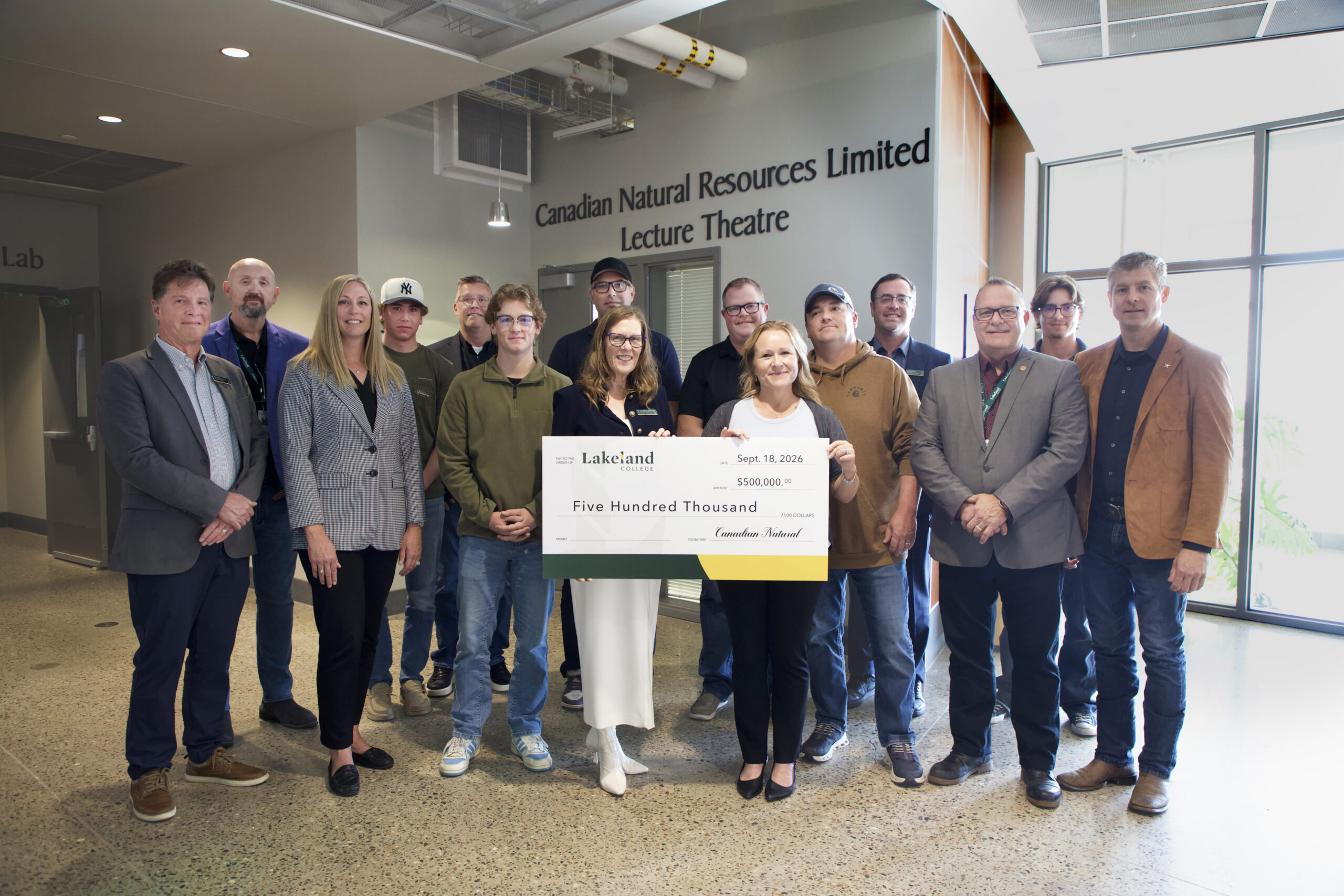 CNRL gift to Lakeland College