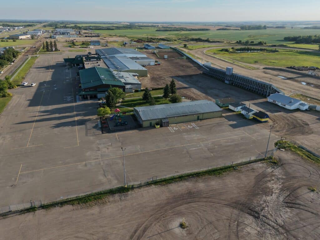 Lloydminster Exhibition taken from the air.