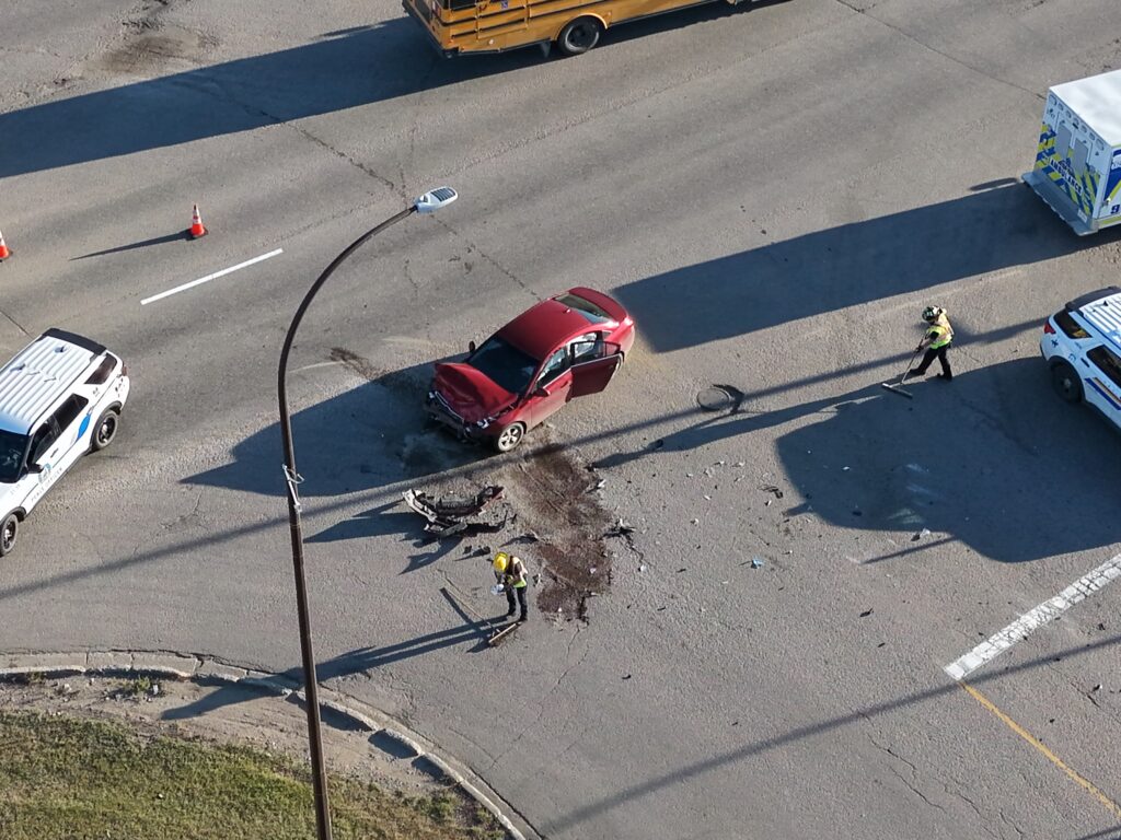 SUV rolls After 44 St. collision this morning, Ticket issued 9 DJI 20260918083937 0145 D