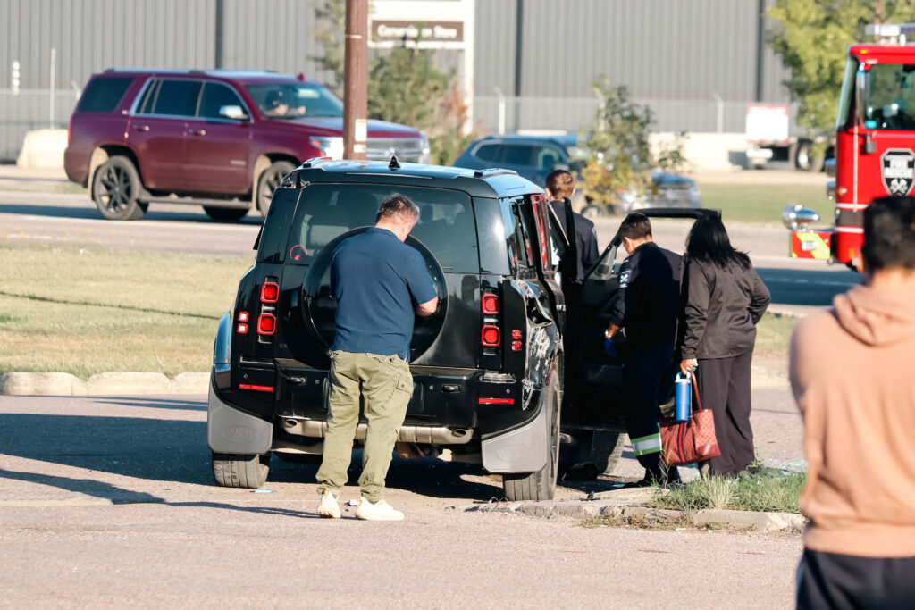 SUV rolls After 44 St. collision this morning, Ticket issued 5 fixed sept 18 bus 1 of 6