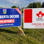 referendum Signs in Alberta.
